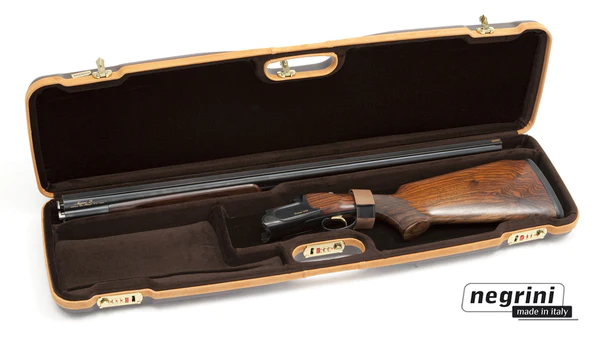 Negrini #1602LX/4707 Deluxe Shotgun Case for Travel, O/U or SxS, 1 gun